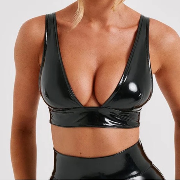 Babyboo Fashion Faux Leather Bra - Picture 1 of 17